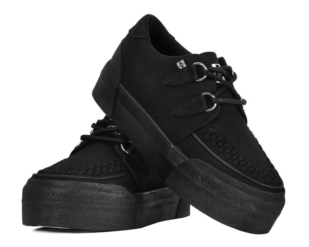2619-Black-Canvas-Interlace-Platform-Creeper-Sneaker-3.webp Black Canvas Interlace Platform Creeper Sneaker