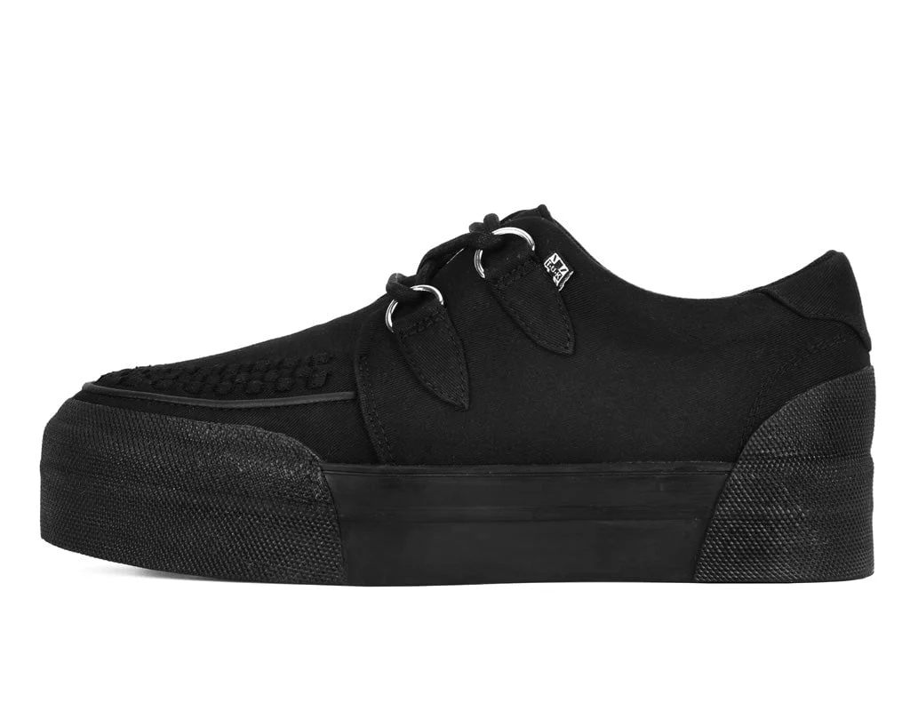 2619-Black-Canvas-Interlace-Platform-Creeper-Sneaker-7.webp Black Canvas Interlace Platform Creeper Sneaker