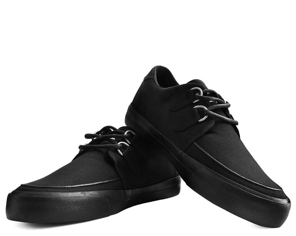 2631-Black-Basic-Twill-D-Ring-Sneaker-3.webp Black Basic Twill D-Ring Sneaker