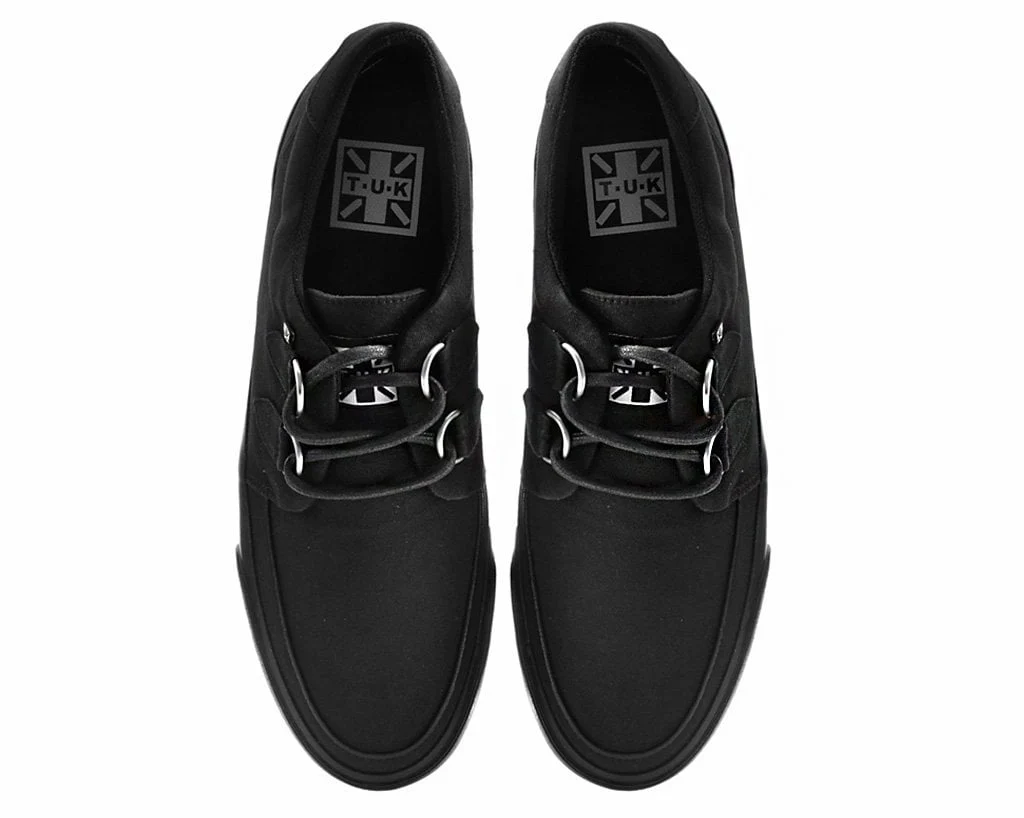 2631-Black-Basic-Twill-D-Ring-Sneaker-6.webp Black Basic Twill D-Ring Sneaker