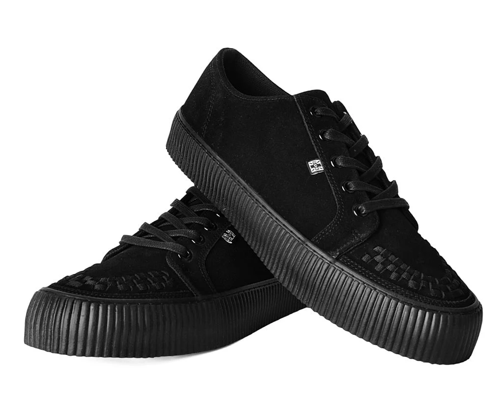 2655-Black-Suede-Lace-Up-Creeper-Sneaker-3.webp Black Suede Lace-Up Creeper Sneaker