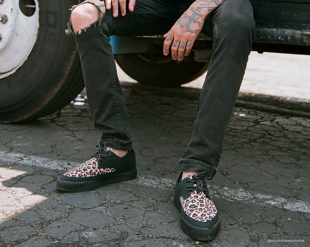 2907-Black-Leopard-Tie-Pointed-Lace-Up-EZC-6.jpg Black & Leopard Tie Pointed Lace Up EZC