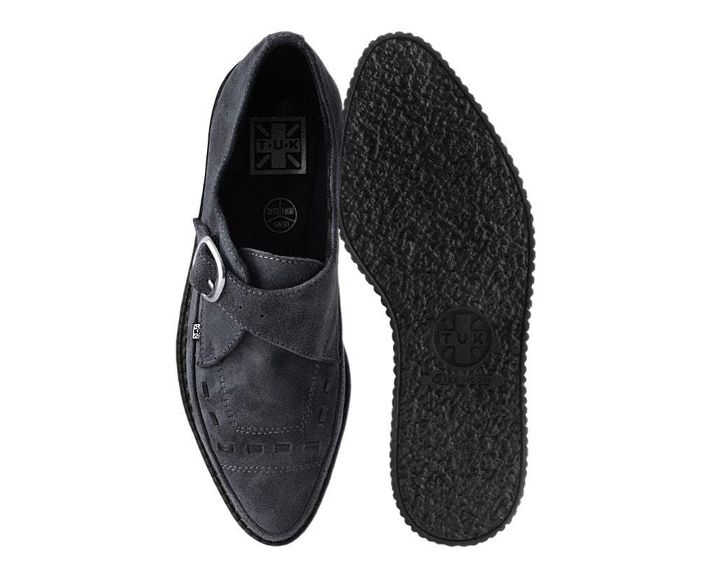 2979-Charcoal-Suede-Buckle-Pointed-Creeper-4.jpg Charcoal Suede Buckle Pointed Creeper