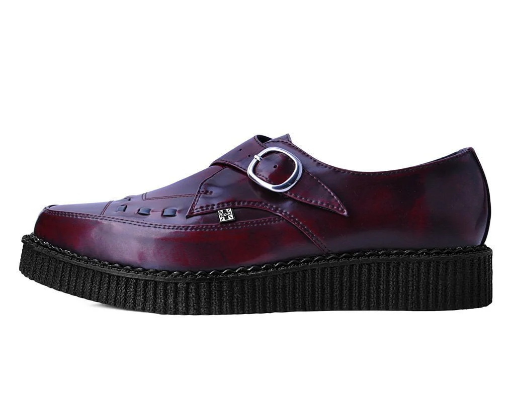 3027-Burgundy-Rub-Off-TUKskinTM-Monk-Buckle-Creeper-5.webp Burgundy Rub Off TUKskin™ Monk Buckle Creeper