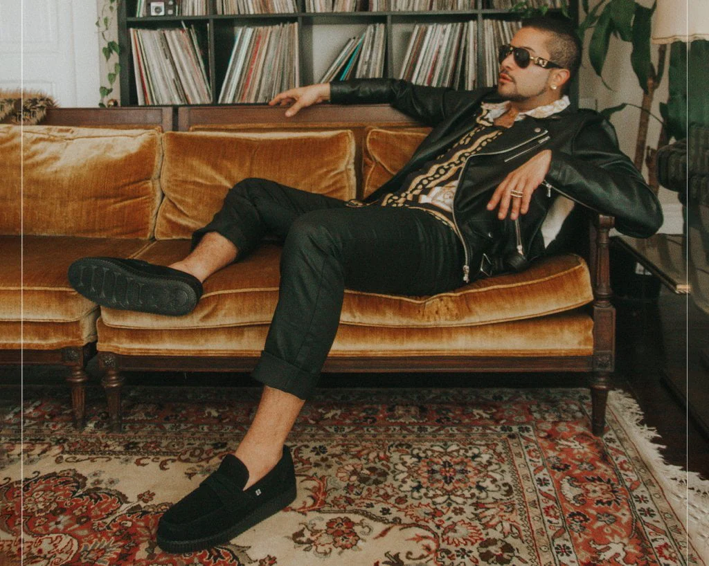 3096-US-Mens-3-Womens-5-Black-Synthetic-US-Mens-3-Womens-5-Black-Synthetic-variation-7.webp Black Suede Penny Loafer Viva Low Creeper