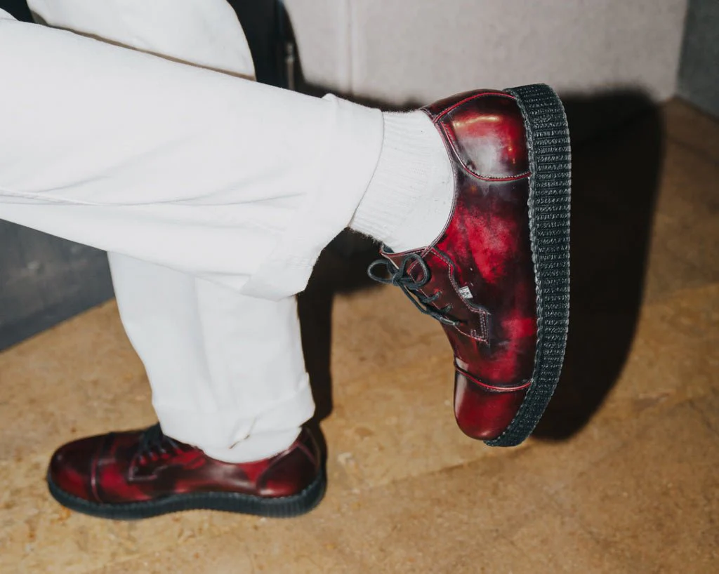 Burgundy TUKskinâ„¢ Toe Cap Viva Low Creeper