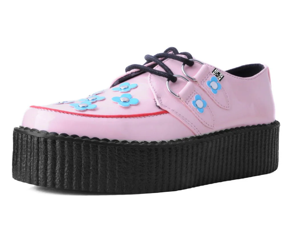 Pink & Blue Patent Flower Viva Mondo Creeper