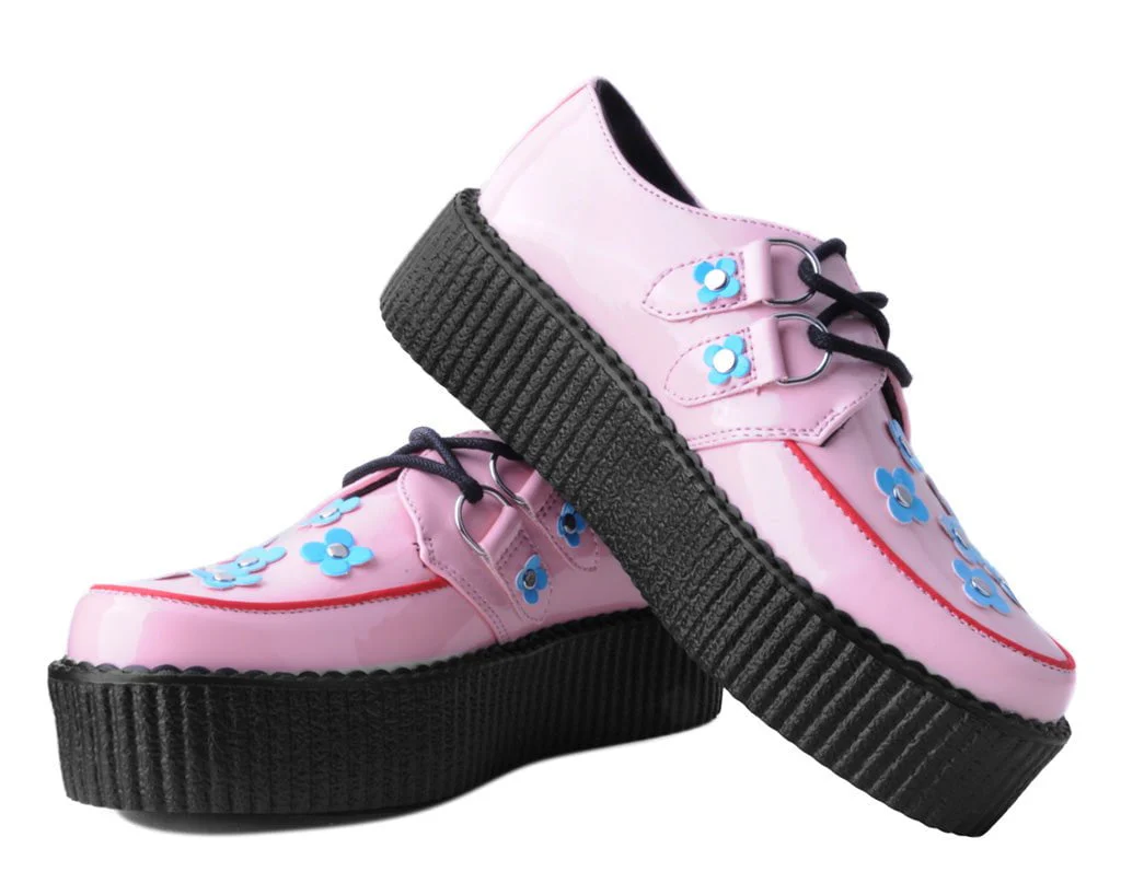 3266-Pink-Blue-Patent-Flower-Viva-Mondo-Creeper-3.webp Pink & Blue Patent Flower Viva Mondo Creeper