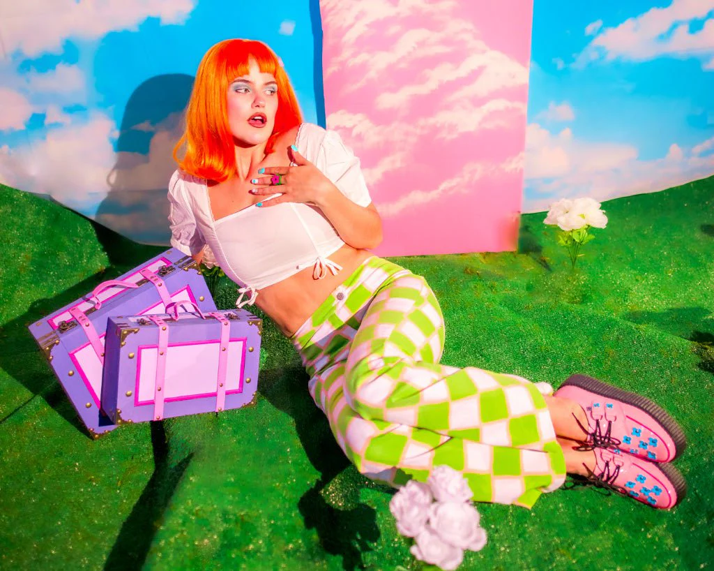 3266-Pink-Blue-Patent-Flower-Viva-Mondo-Creeper-6.webp Pink & Blue Patent Flower Viva Mondo Creeper