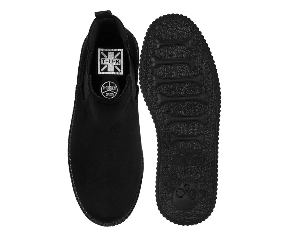 332-Black-Faux-Suede-Viva-Low-Chelsea-Boot-7.webp Black Faux Suede Viva Low Chelsea Boot