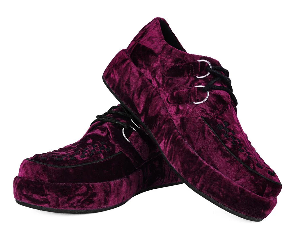 3382-Burgundy-Velvet-Wrapped-Viva-Mondo-Creeper-3.webp Burgundy Velvet Wrapped Viva Mondo Creeper