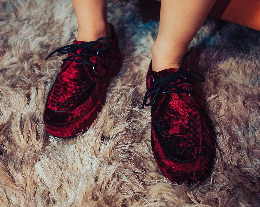 3382-Burgundy-Velvet-Wrapped-Viva-Mondo-Creeper-7.webp Burgundy Velvet Wrapped Viva Mondo Creeper