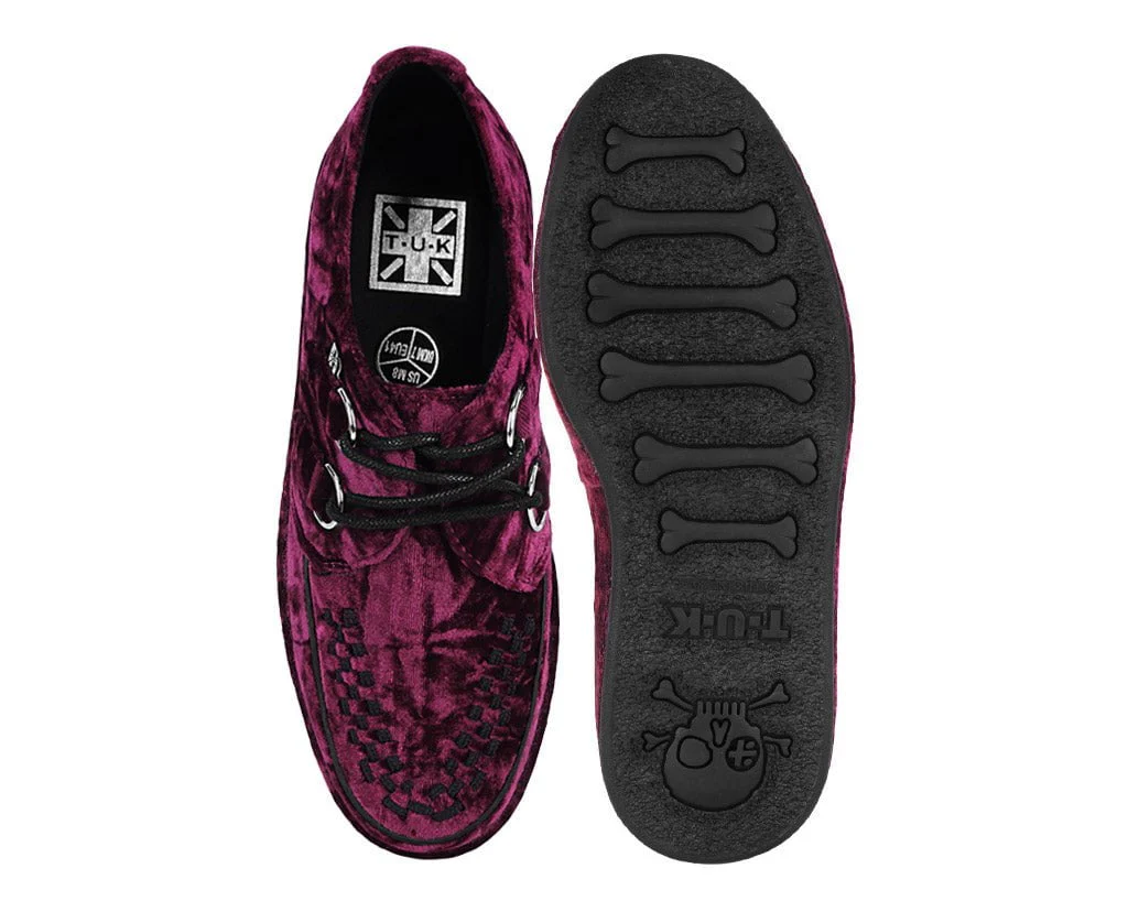 3384-US-Mens-4-Womens-6-Burgundy-Velvet-US-Mens-4-Womens-6-Burgundy-Velvet-variation-4.webp Burgundy Velvet Wrapped Viva Mondo Creeper