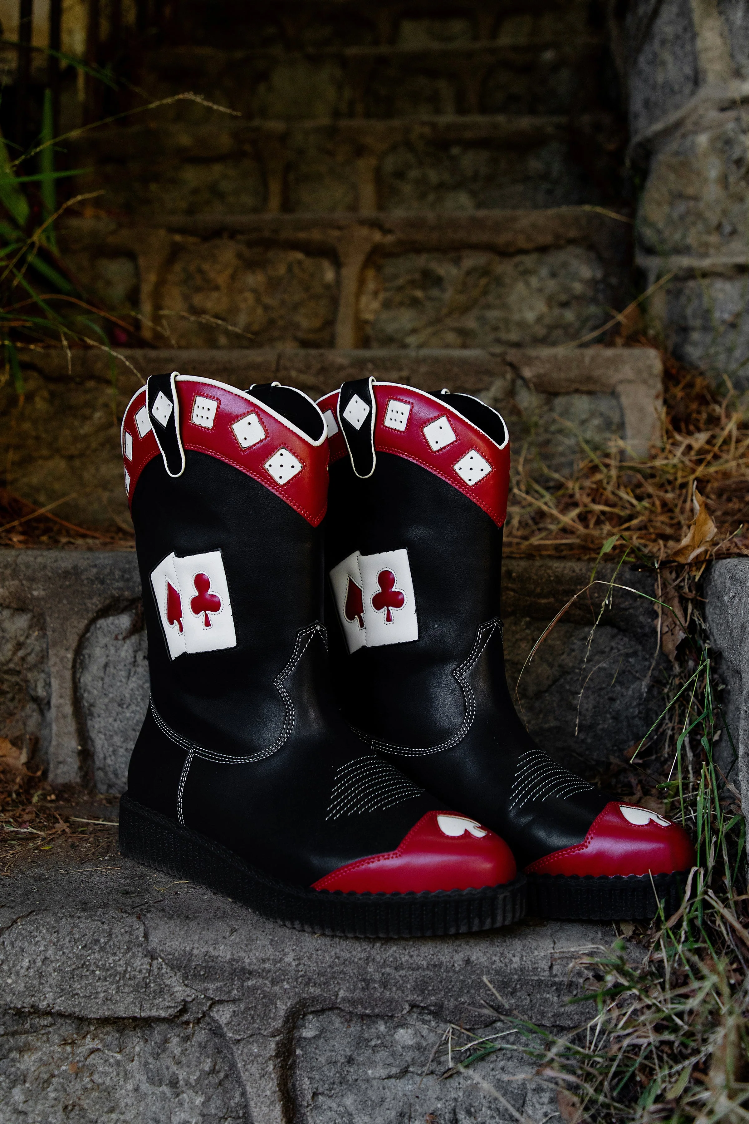340-Black-Red-Playing-Cards-Western-Creeper-Boot-10.webp Black & Red Playing Cards Western Creeper Boot