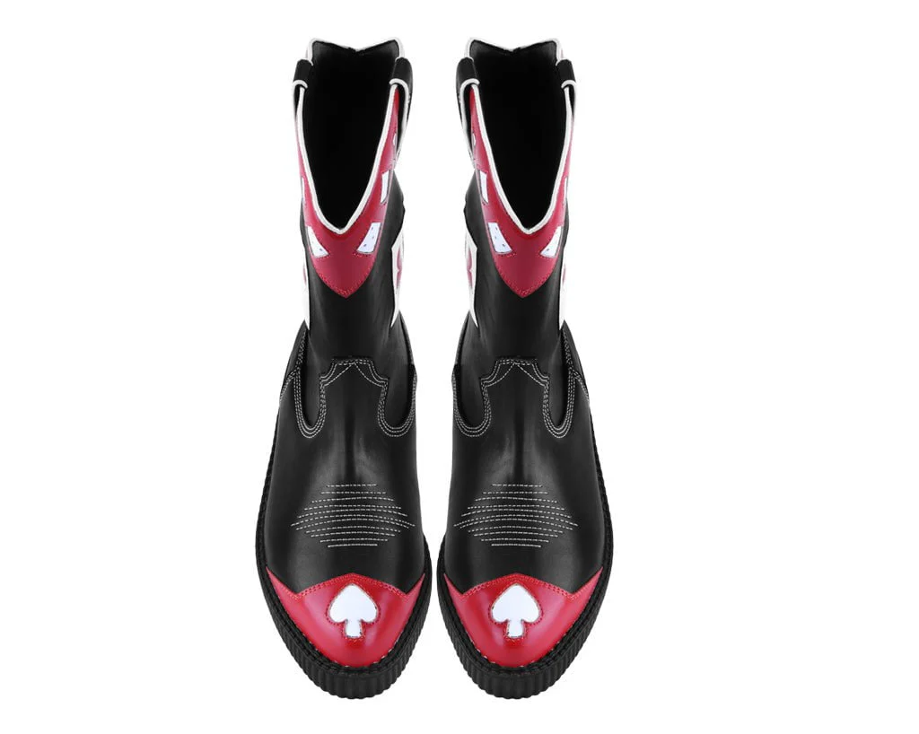 340-Black-Red-Playing-Cards-Western-Creeper-Boot-6.webp Black & Red Playing Cards Western Creeper Boot