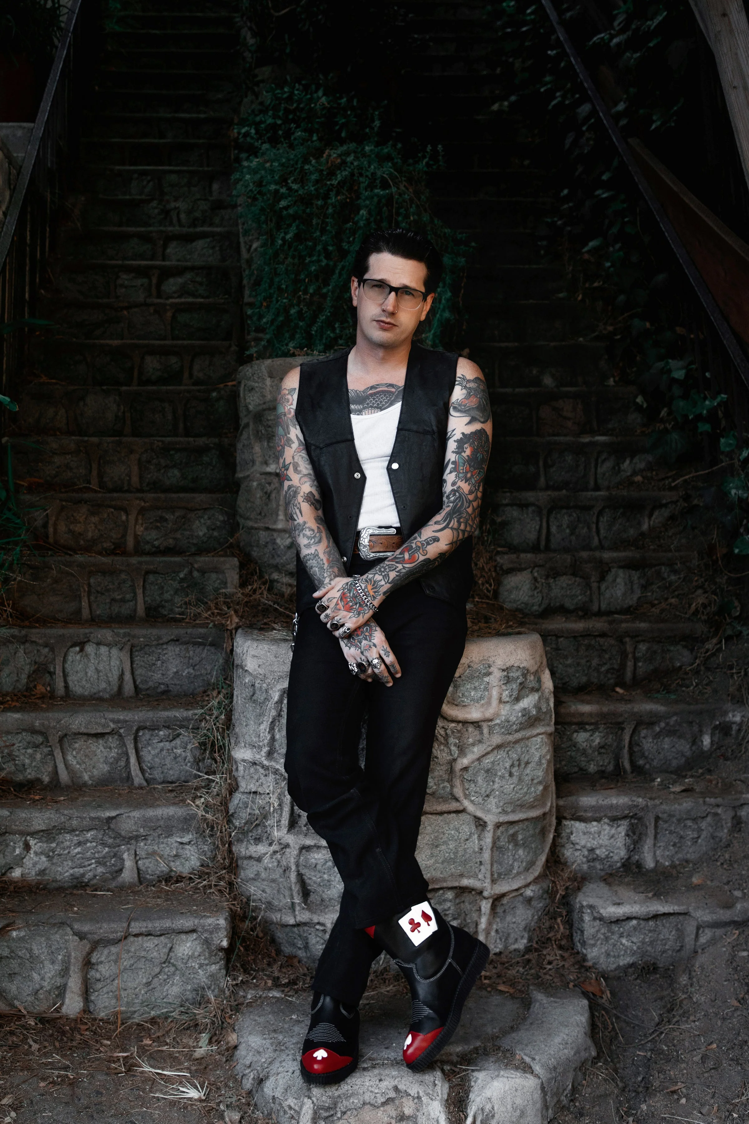 340-Black-Red-Playing-Cards-Western-Creeper-Boot-7.webp Black & Red Playing Cards Western Creeper Boot