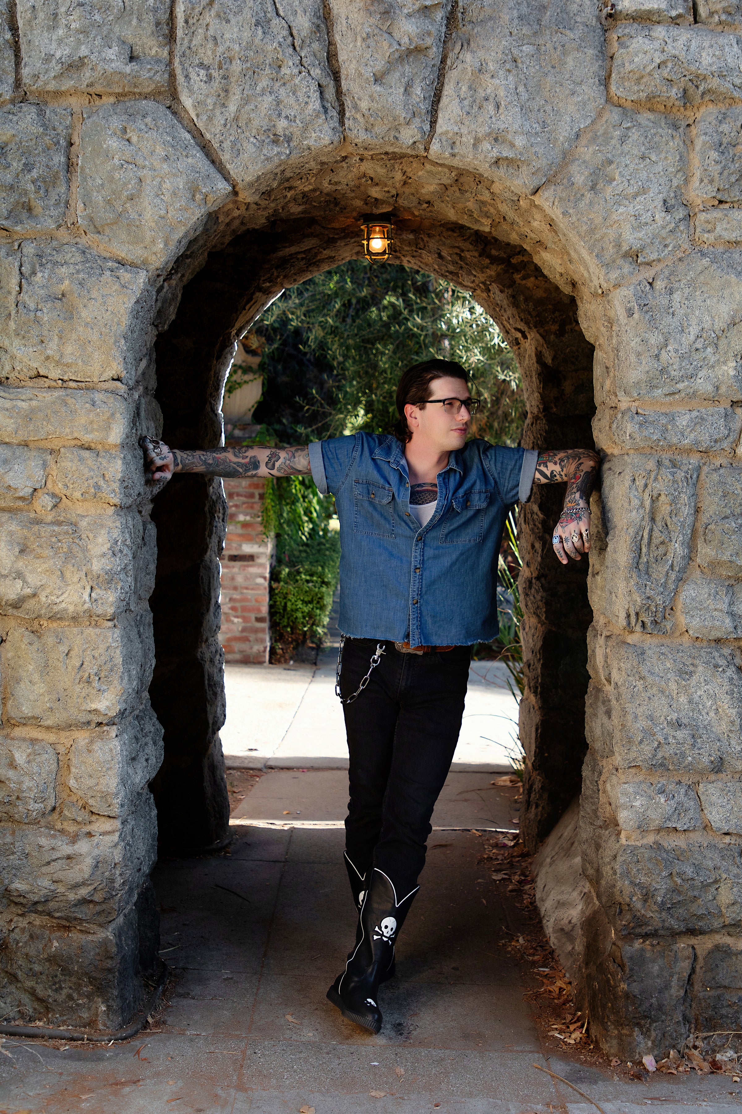 352-Black-Skull-Western-Creeper-Boot-3.jpg Black Skull Western Creeper Boot