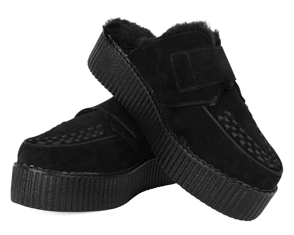 3726-Black-Suede-Wool-Creeper-Mule-4.webp Black Suede Wool Creeper Mule