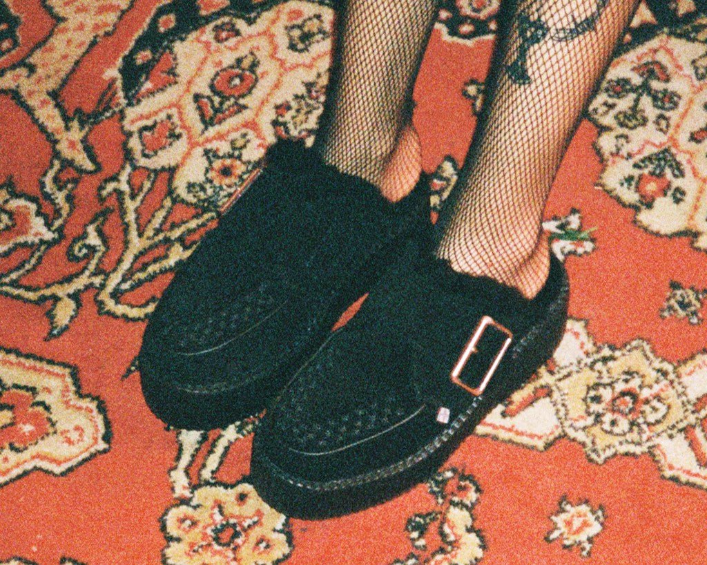 3726-Black-Suede-Wool-Creeper-Mule-7.jpg Black Suede Wool Creeper Mule