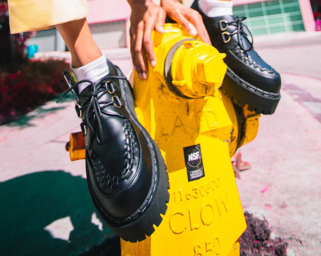 3776-Black-TUKskinTM-Interlace-Double-Decker-Creeper-7.webp Black TUKskin™ Interlace Double Decker Creeper