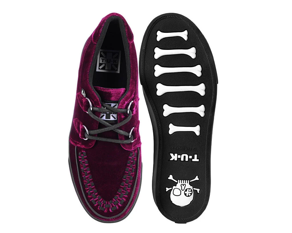 396-Burgundy-Velvet-D-Ring-Interlace-Sneaker-5.webp Burgundy Velvet D-Ring Interlace Sneaker
