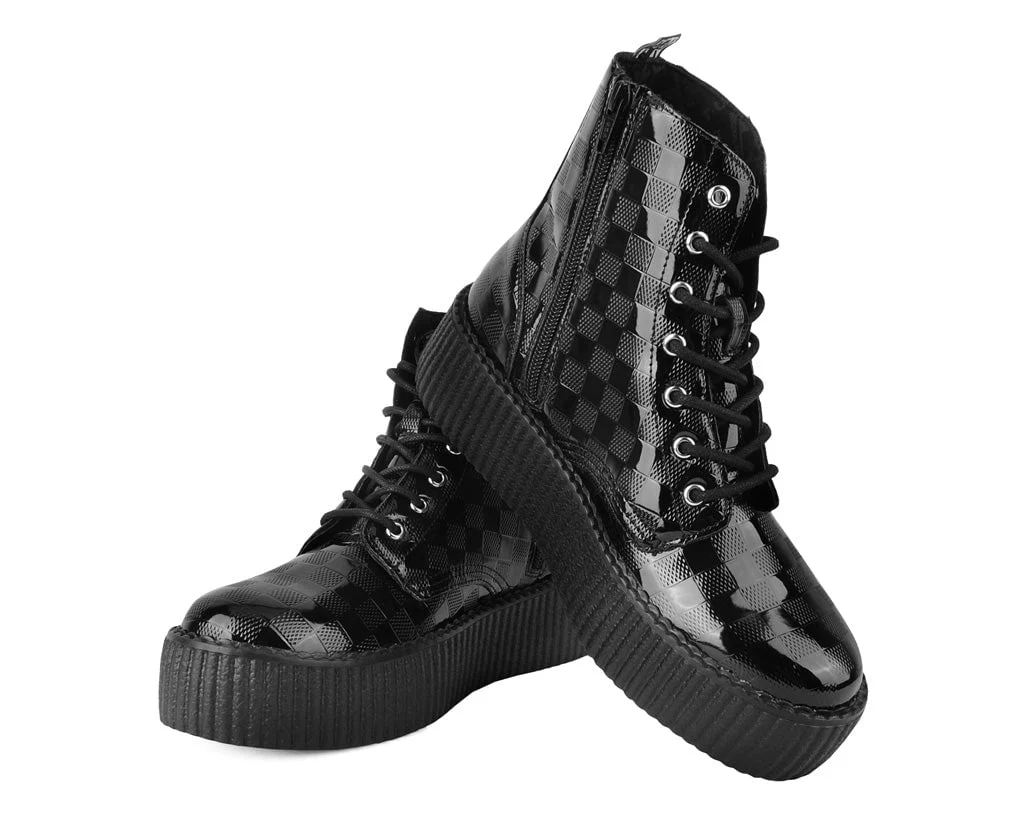 4057-Black-Checkered-Patent-Viva-Mondo-Boot-3.webp Black Checkered Patent Viva Mondo Boot