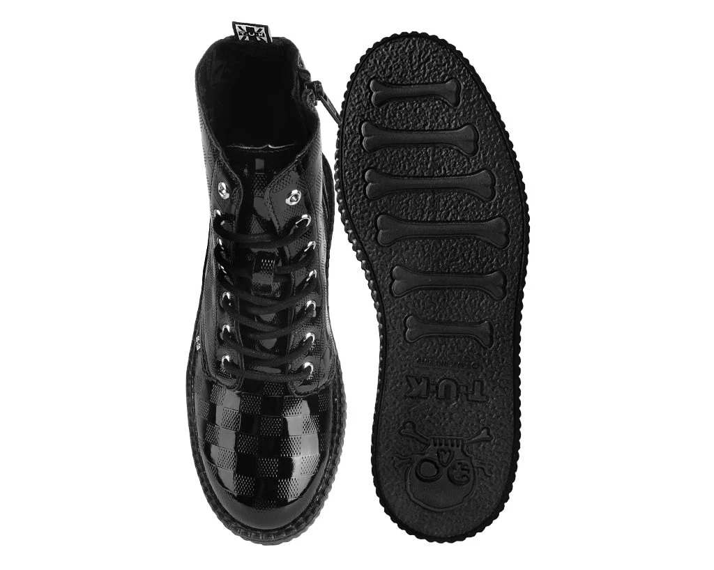4057-Black-Checkered-Patent-Viva-Mondo-Boot-5.webp Black Checkered Patent Viva Mondo Boot