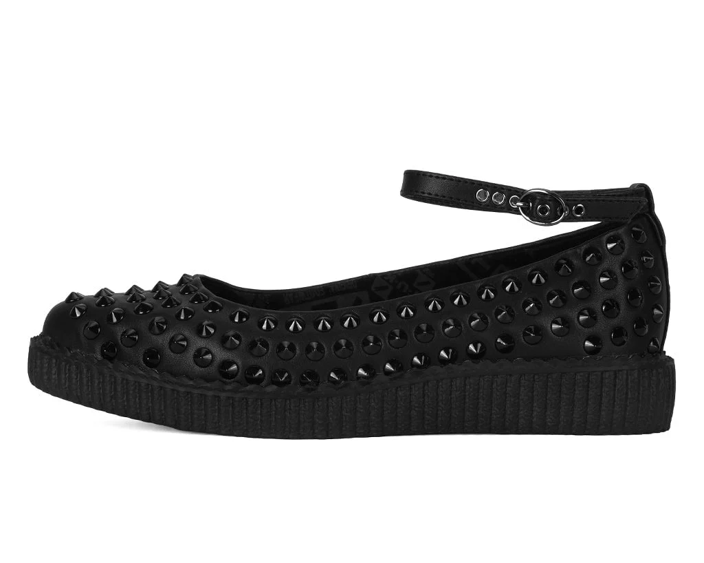 4217-Black-Spiked-Pointed-Ballet-Ankle-Strap-Creeper-5.webp Black Spiked Pointed Ballet Ankle Strap Creeper