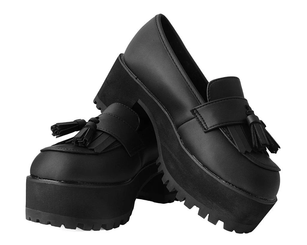 4338-Black-TUKskinTM-Fringe-Loafer-Platform-3.webp Black TUKskin™ Fringe Loafer Platform