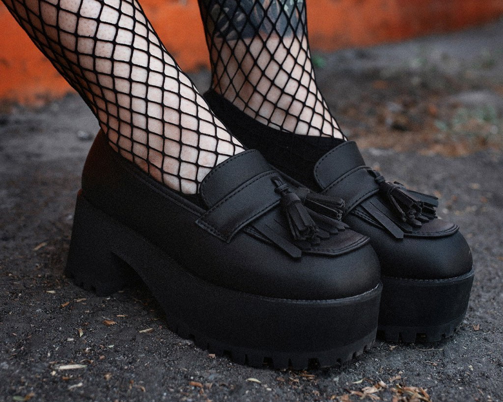 4338-Black-TUKskinTM-Fringe-Loafer-Platform-6.jpg Black TUKskin™ Fringe Loafer Platform