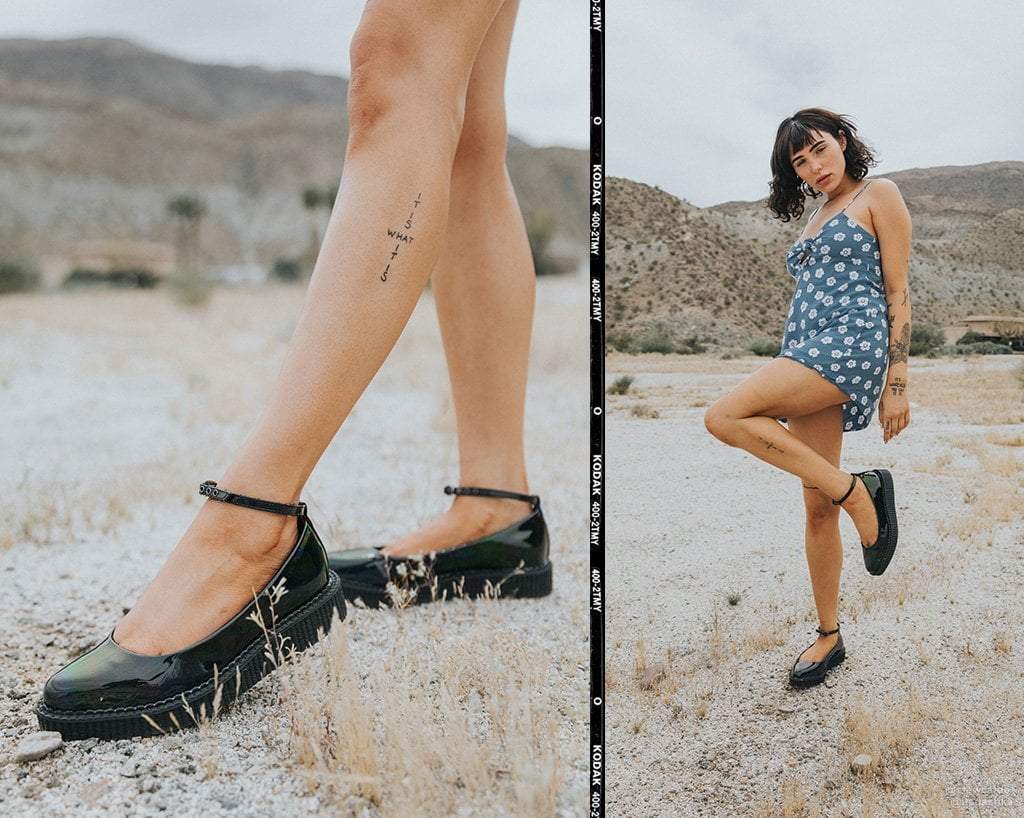 4354-Black-Hologram-Pointed-Ballet-Creeper-6.jpg Black Hologram Pointed Ballet Creeper