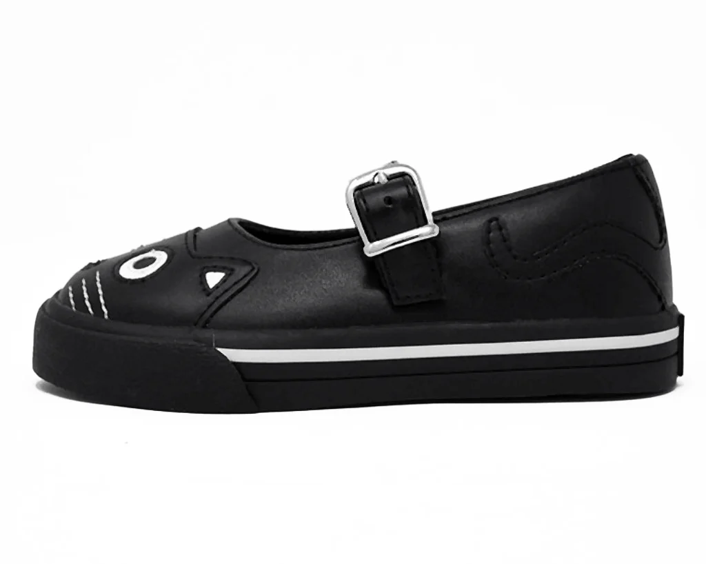 4380-Black-White-Kitty-Mary-Jane-Toddler-Sneaker-4.webp Black & White Kitty Mary Jane Toddler Sneaker