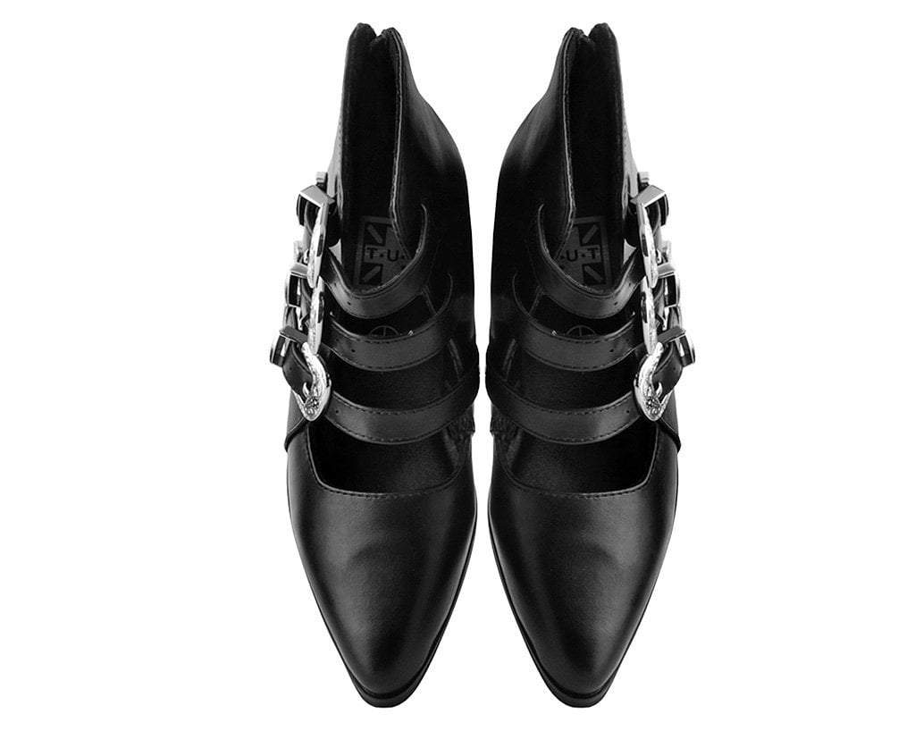 4437-Black-Western-Buckle-Block-Heel-6.jpg Black Western Buckle Block Heel