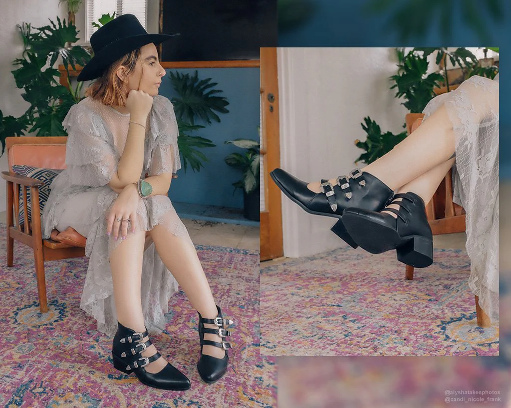 4437-Black-Western-Buckle-Block-Heel-8.webp Black Western Buckle Block Heel