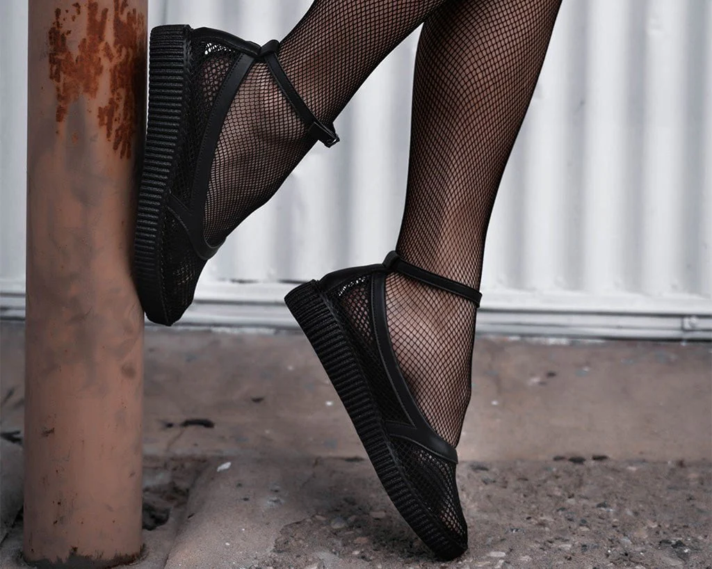 4446-Black-Fishnet-Pointed-Ballet-Creeper-4.webp Black Fishnet Pointed Ballet Creeper