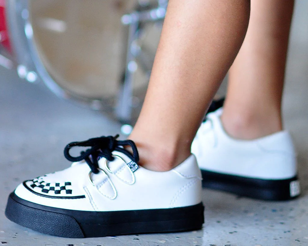 White TUKskinâ„¢ 2-Ring Creeper Toddler Sneaker
