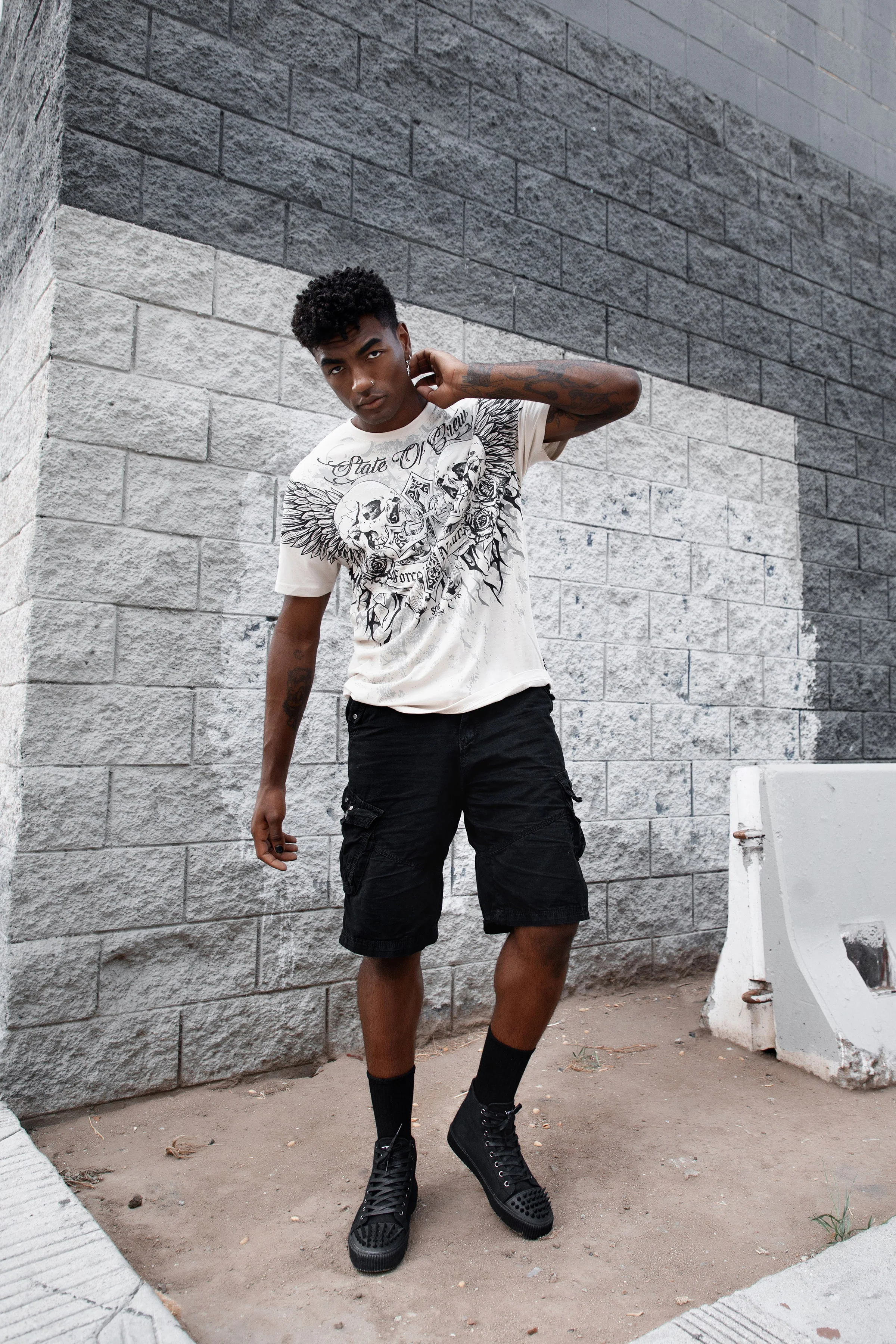 456-Black-Twill-Spiked-Toe-8-Eye-Sneaker-Boot-3.webp Black Twill Spiked Toe 8 Eye Sneaker Boot