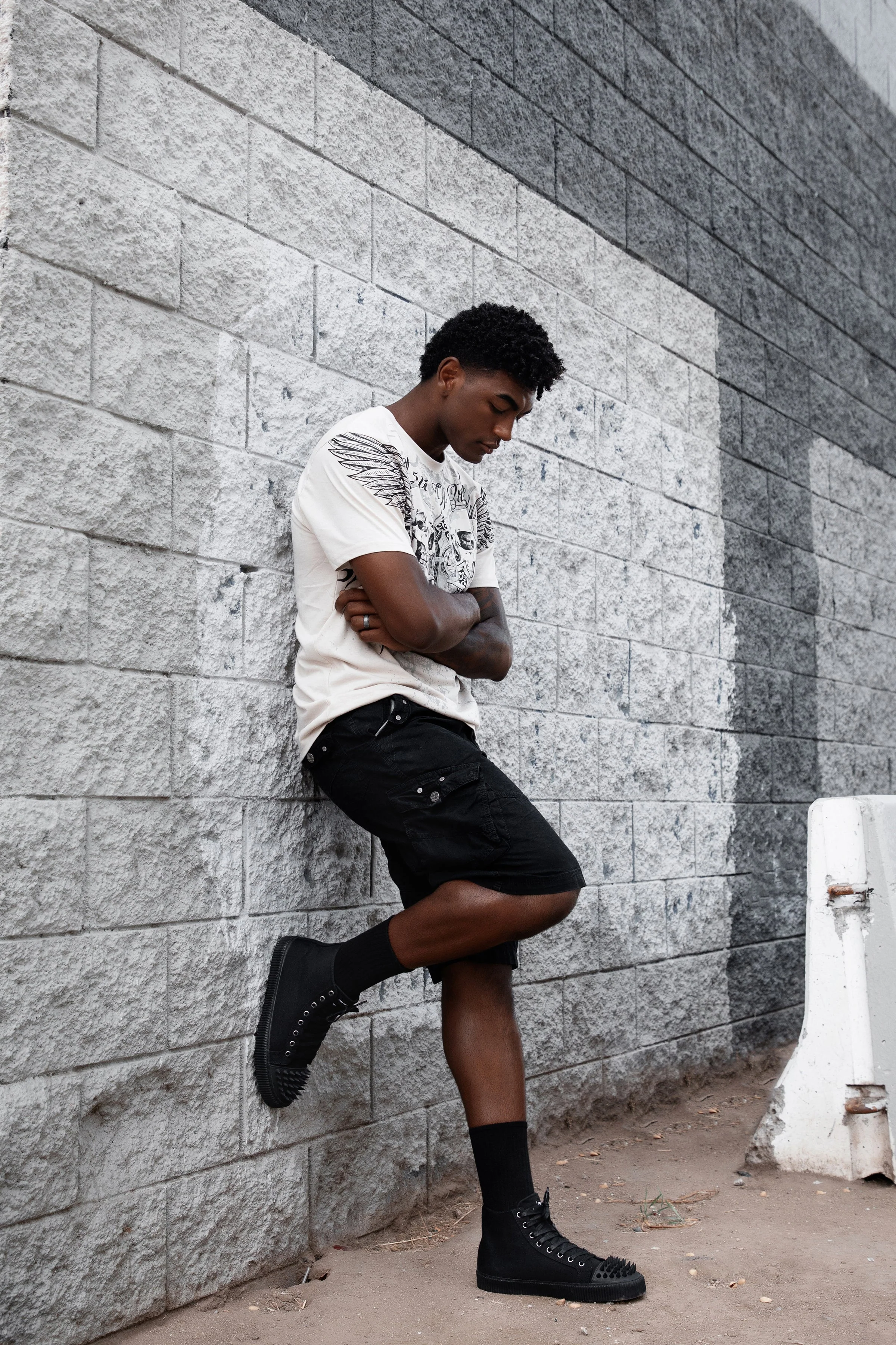 456-Black-Twill-Spiked-Toe-8-Eye-Sneaker-Boot-5.webp Black Twill Spiked Toe 8 Eye Sneaker Boot