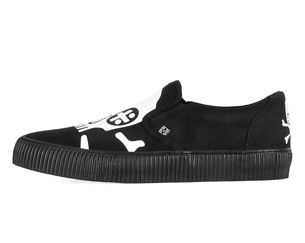 468-Black-Skull-Canvas-Slip-On-Sneaker-7.webp Black Skull Canvas Slip-On Sneaker