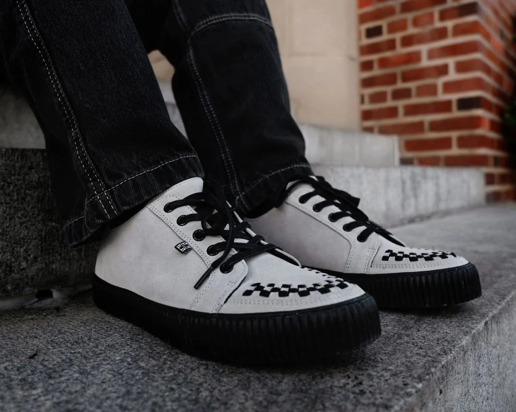Grey Lace-Up Creeper Sneaker