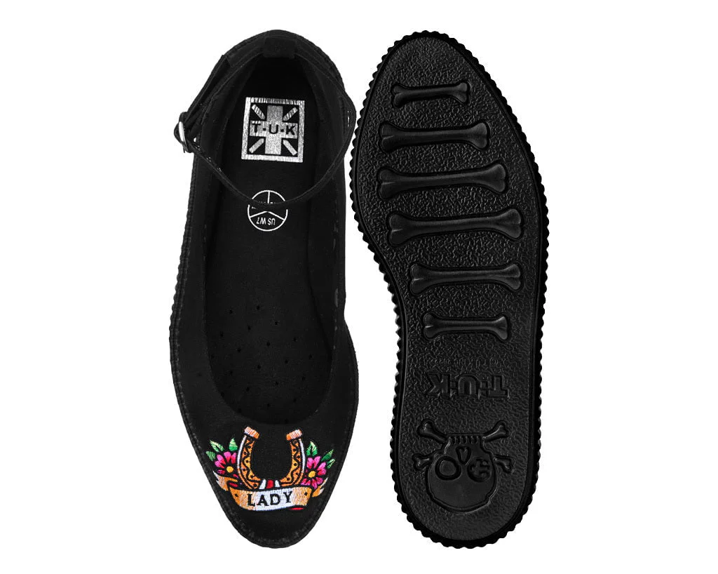 Black Lady Luck Pointed Ballet Creeper