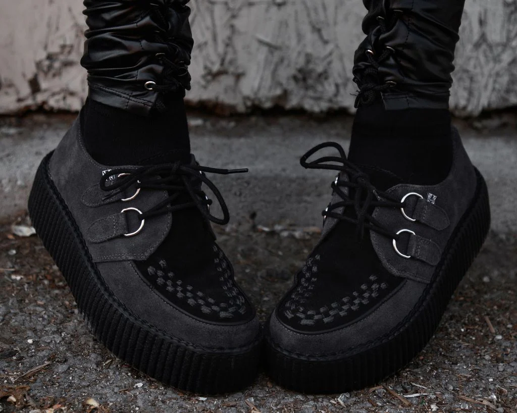 Grey & Black Suede Viva Mondo Creeper