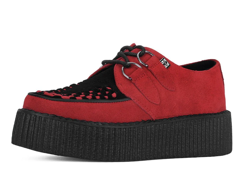 Red & Black Suede Viva Mondo Creeper