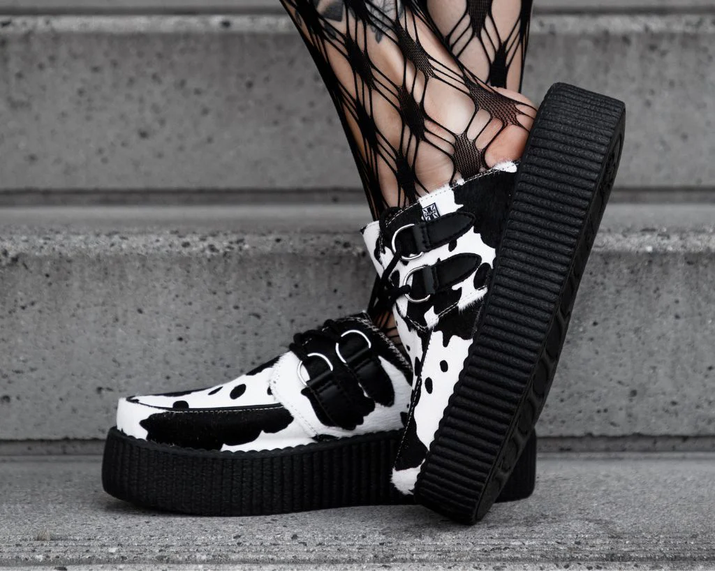 Cow Print Creeper Mule