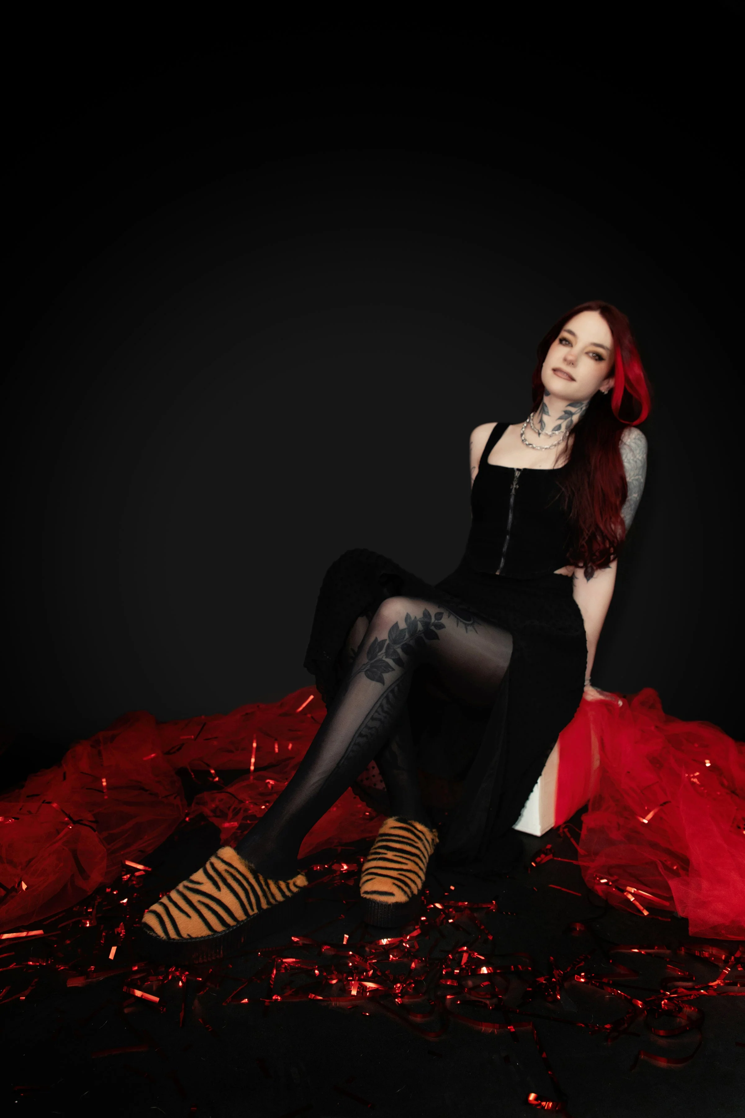 937-Tiger-Stripe-Faux-Fur-Creeper-Mule-4.webp Tiger Stripe Faux Fur Creeper Mule