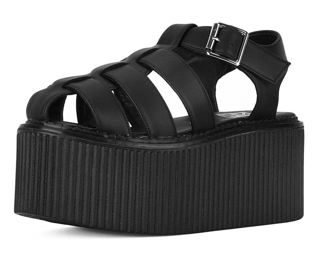 Black TUKskin Fisherman Strato Sandal