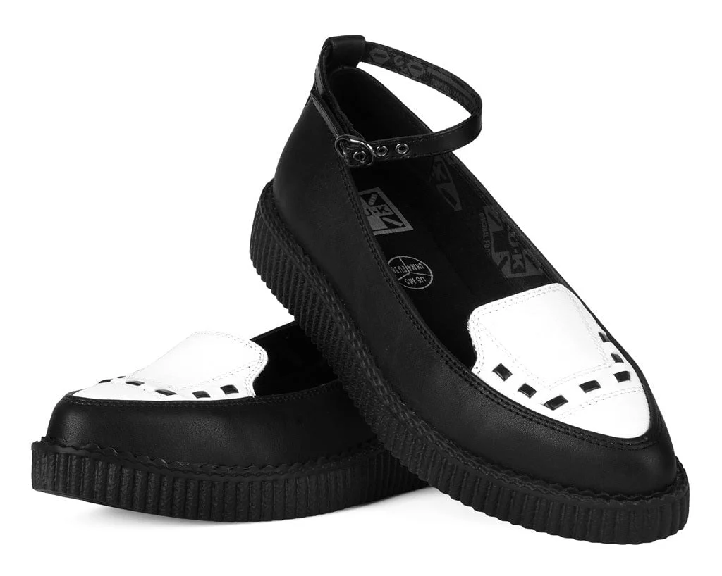 Black & White Interlace Ballet Strap Creeper
